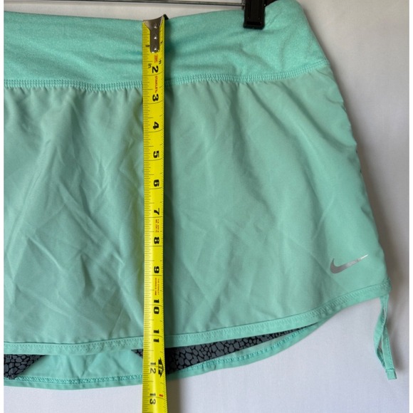 Nike Dri Fit Skirt Women Medium Aqua Mint Skort Built In Shorts Adjustable Gym - Picture 4 of 16